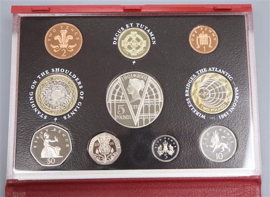 Royal Mint UK proof coin sets to include - 2000 and 2006 Executive Proof coin collections, 1996, 1997, 1998, 1999, 2001 Deluxe years se